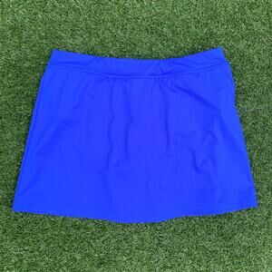 Lands' End Women's Blue Nylon Swim Skirt Size 10